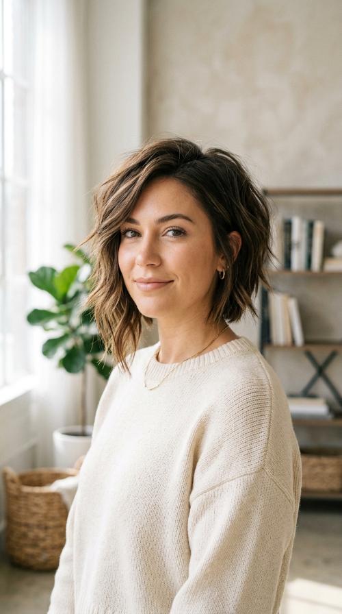 Asymmetrical Choppy Cut