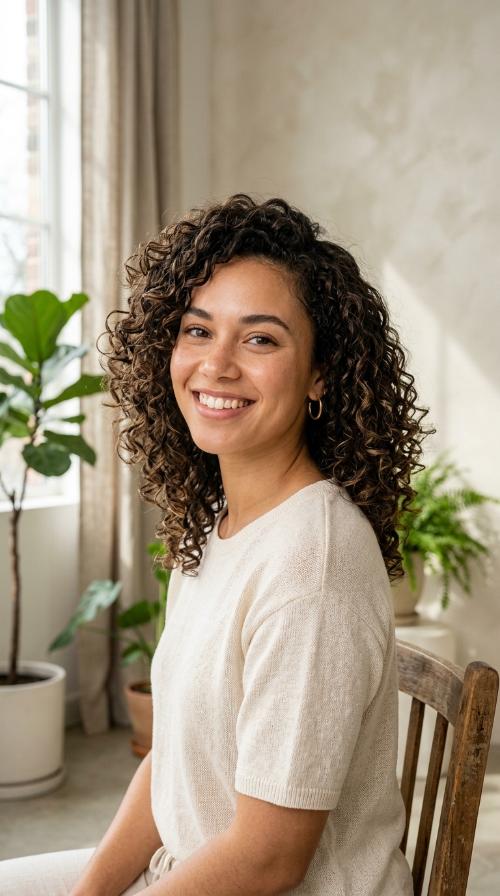 Asymmetrical Curly Lob