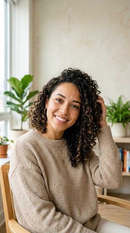 Asymmetrical Curly Lob