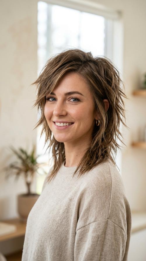 Asymmetrical Cut with Spiky Layers