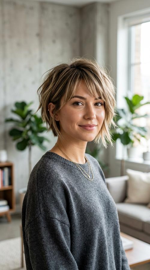 Asymmetrical Layered Cut