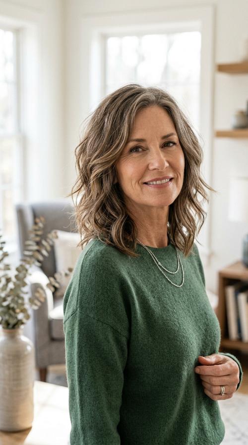 Asymmetrical Layered Mid-Length Cut