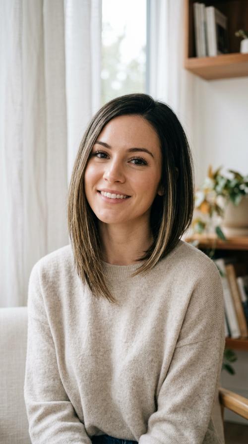 Asymmetrical Mid-Length Bob