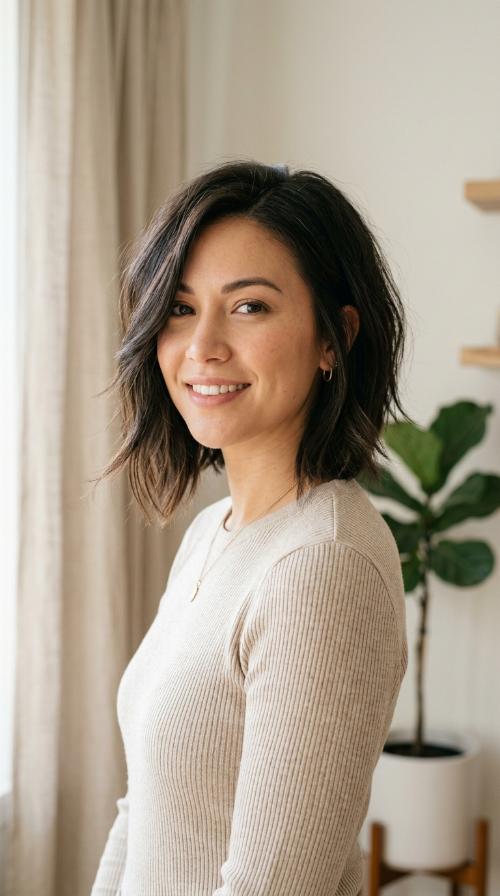 Asymmetrical Mid-Length Cut