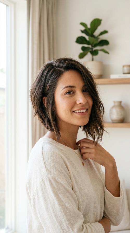 Asymmetrical Mid-Length Cut