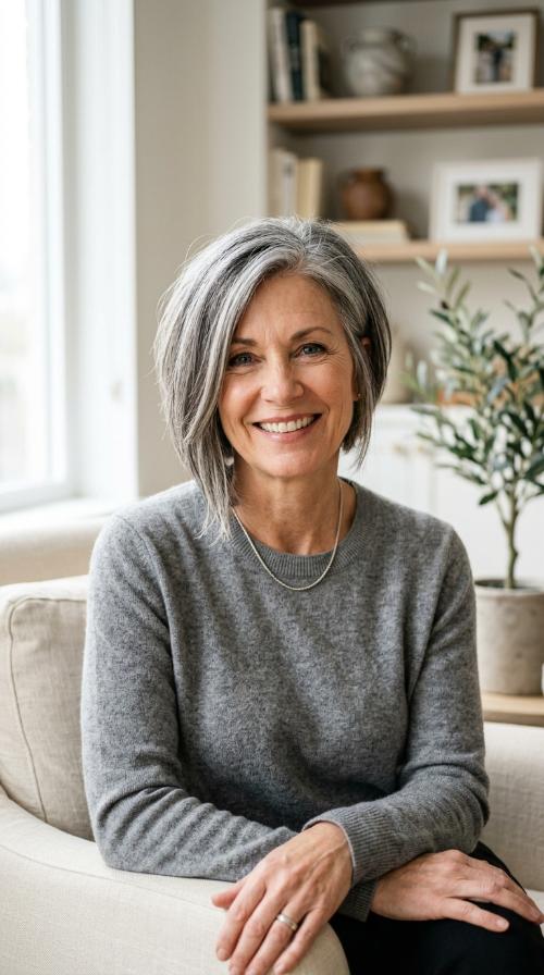 Asymmetrical Silver Cut