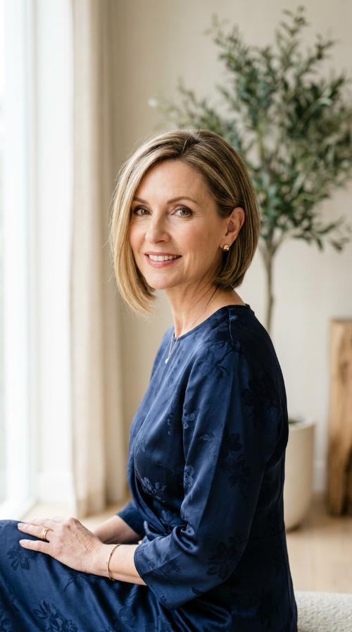 Asymmetrical Tucked Bob
