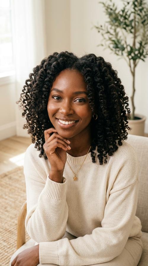 Bantu Knot-Out Curls