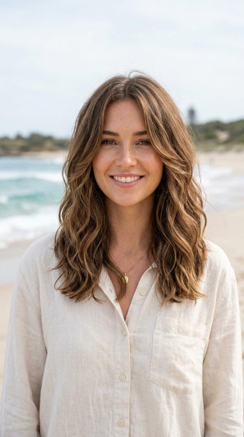 Beachy Waves with Soft Face-Framing