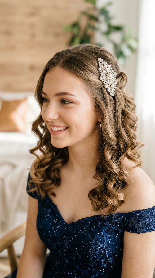 Bejeweled Side Clip Style