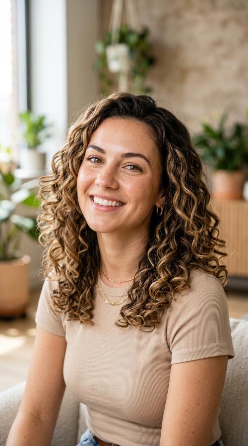 Blended Balayage Curls