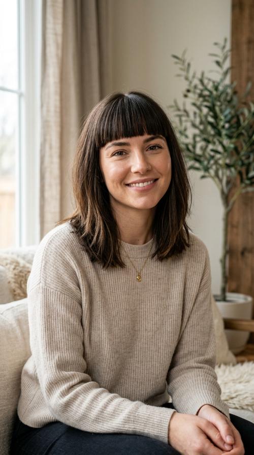 Blunt Cut Bangs