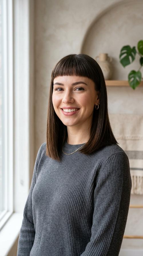 Blunt Cut with Micro Bangs