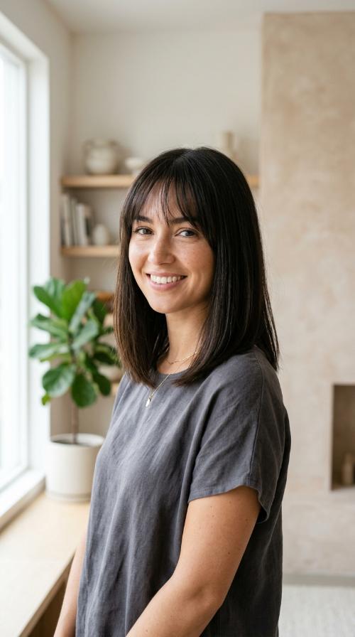 Blunt Cut with See-Through Bangs