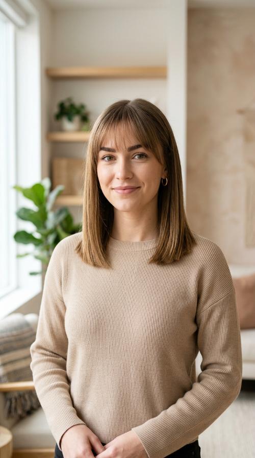 Blunt Cut with Wispy Fringe