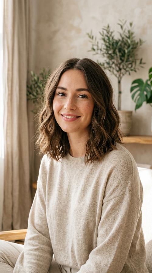 Blunt Lob with Sea Salt Waves
