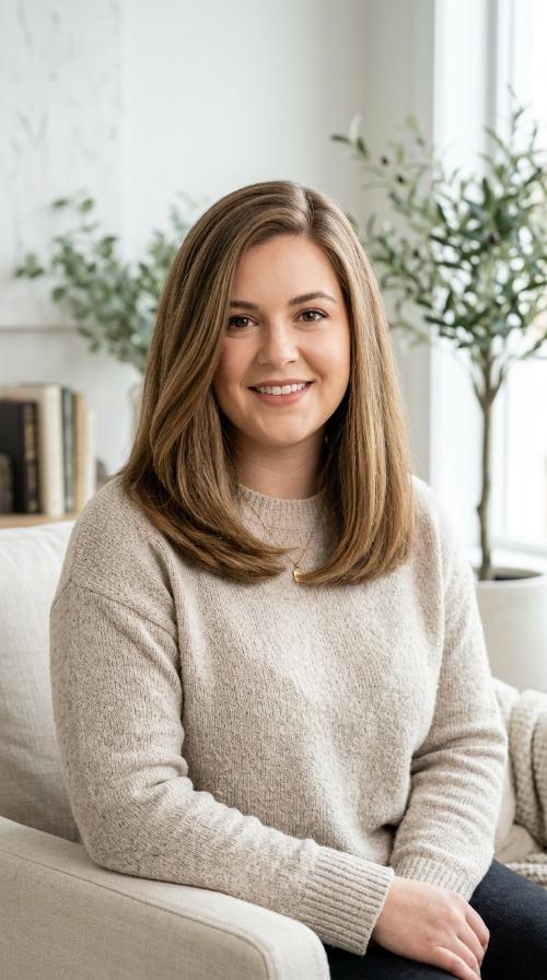 Blunt Mid-Length with a Deep Side Part