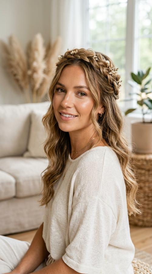 Bohemian Braided Halo