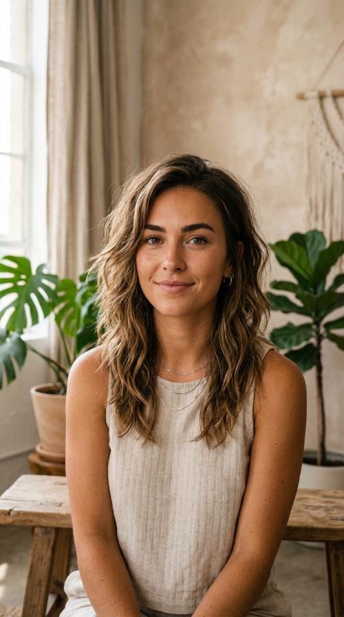 Bohemian Razor Cut with Natural Texture