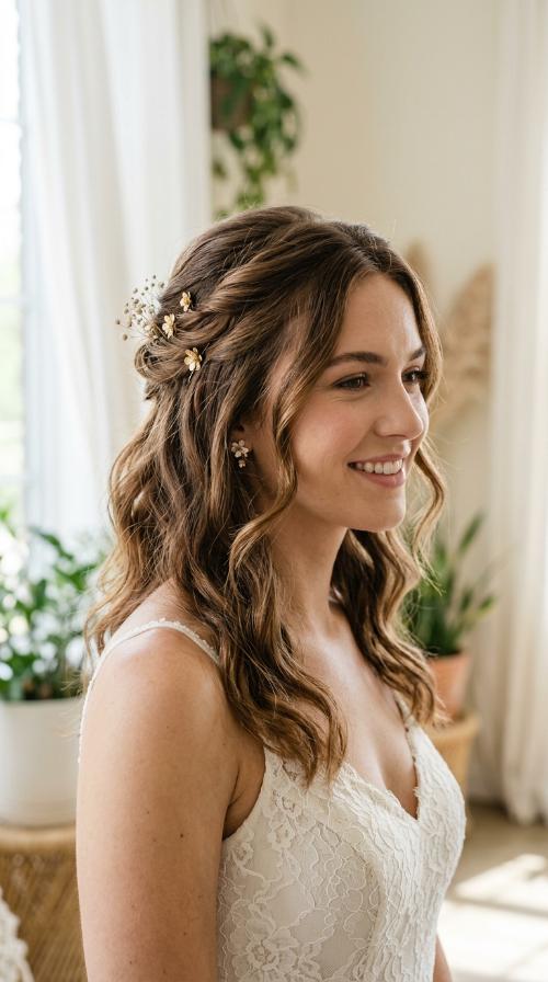 Bohemian Twisted Half-Updo