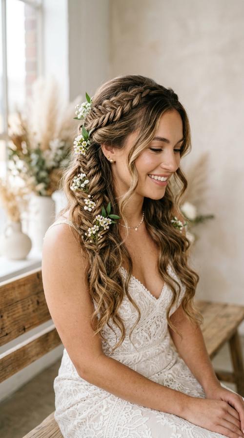 Boho Fishtail Detail with Textured Waves