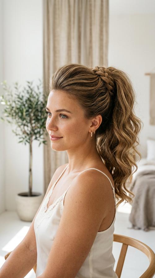 Bouffant Pony with Wrap