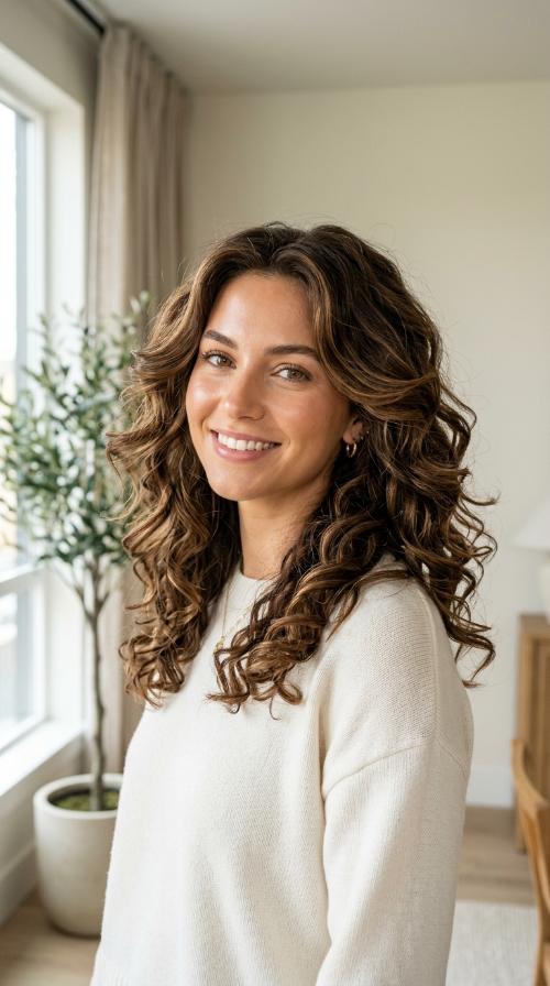 Bouncy Blowout Curls