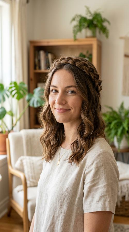 Braided Crown Half-Halo