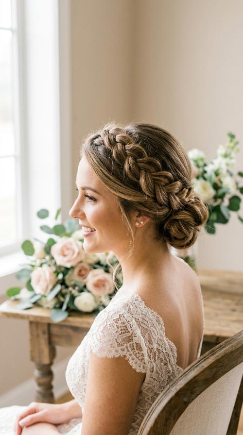 Braided Crown Updo