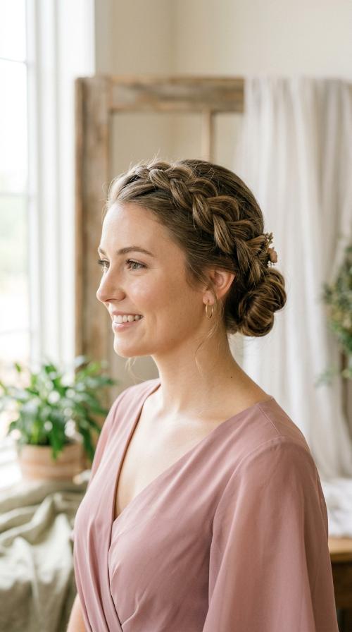 Braided Crown Updo