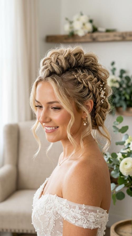 Braided Faux Hawk Updo