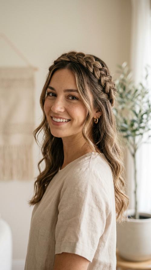 Braided Half-Up Halo