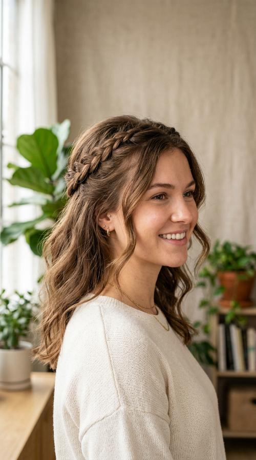 Braided Half-Up Halo