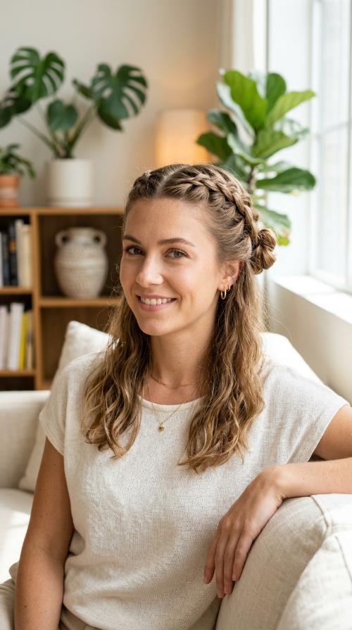 Braided Half-Up Style