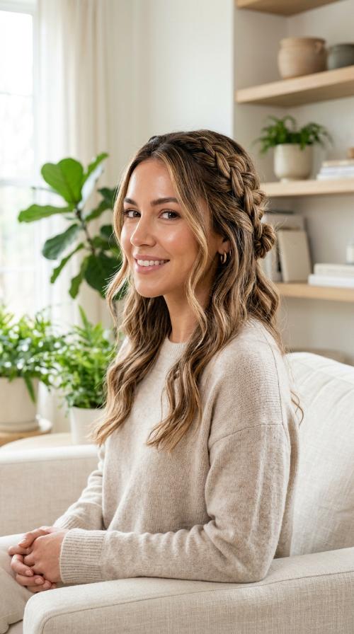Braided Half-Up Style