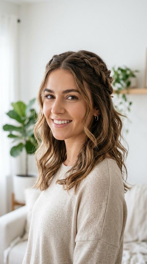 Braided Half-Up Style