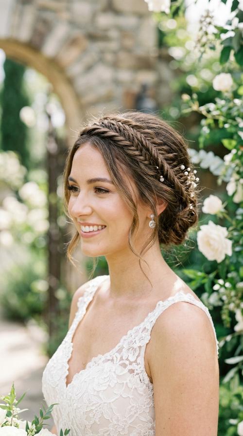 Braided Halo Updo