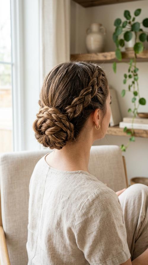 Braided Low Bun