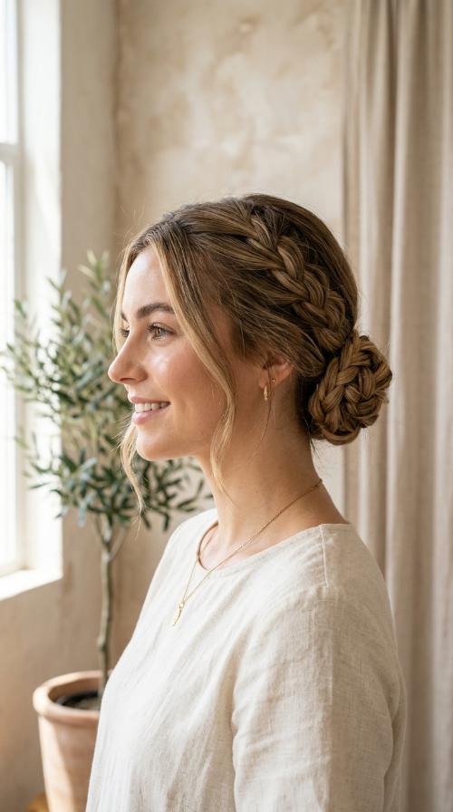 Braided Low Bun