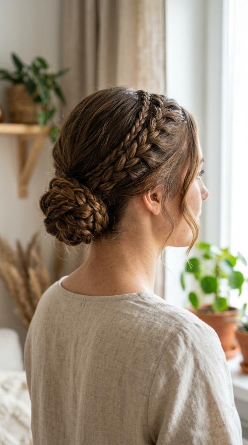 Braided Low Chignon