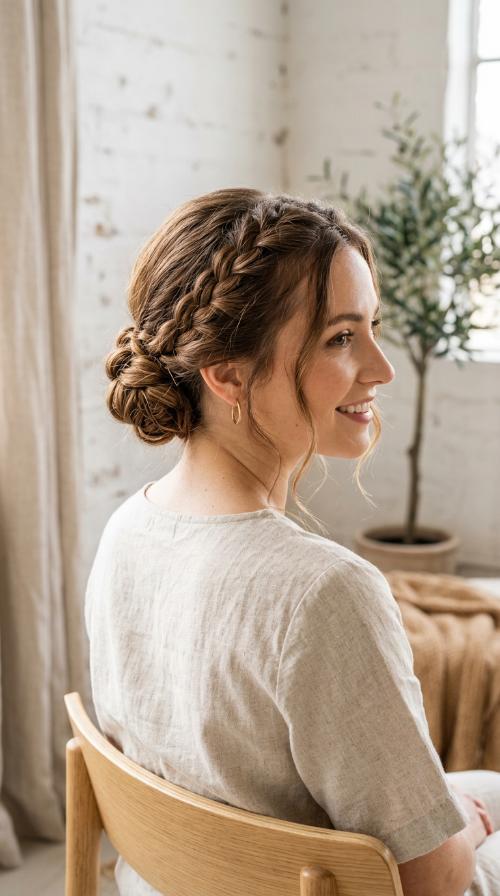 Braided Low Chignon