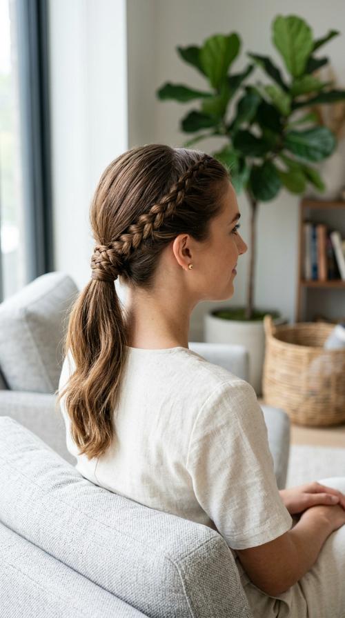Braided Low Ponytail