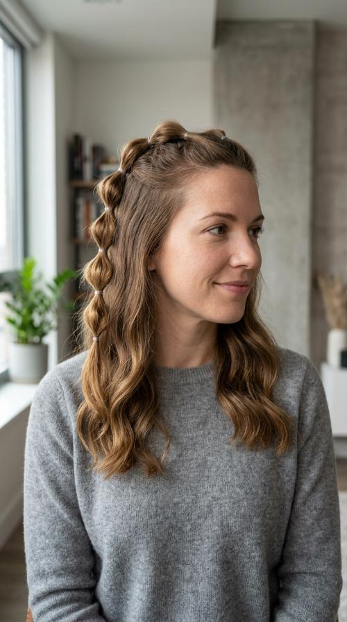 Bubble Braid Half-Up