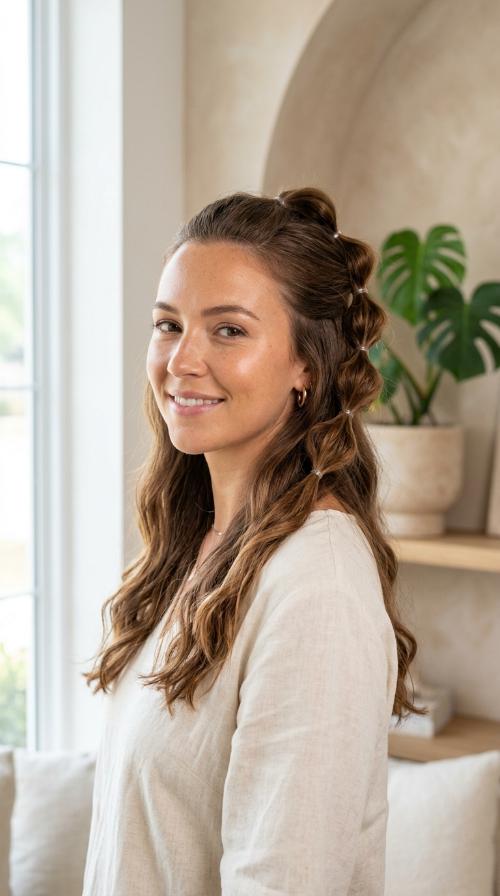 Bubble Braid Half-Up