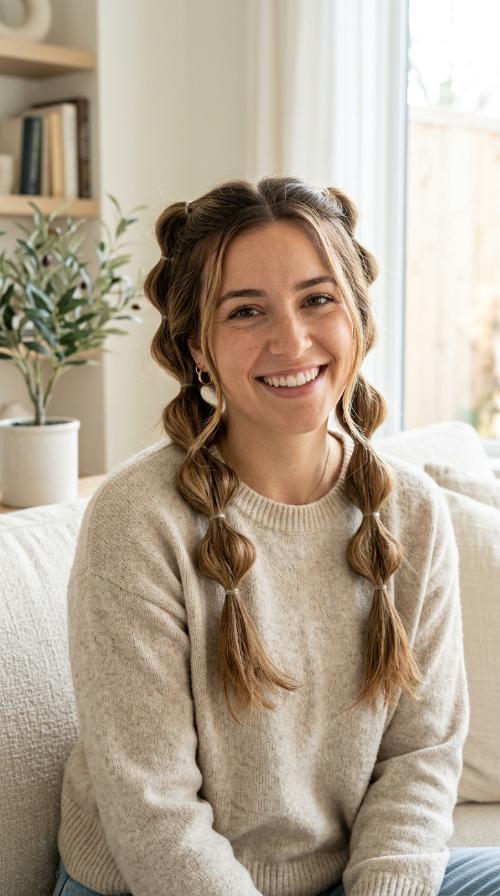 Bubble Braided Pigtails