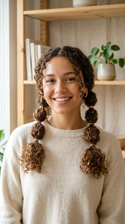 Bubble Braided Pigtails