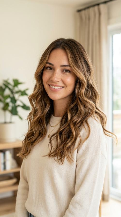 Caramel Balayage Waves