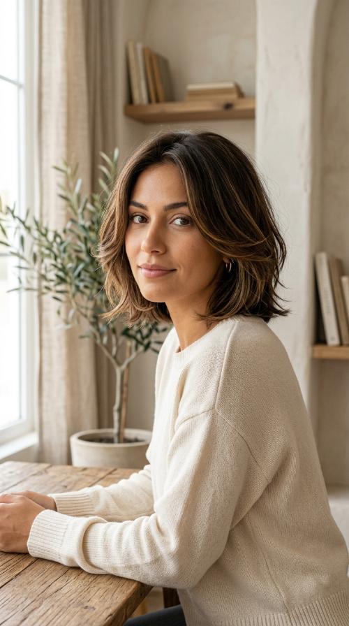 Chin-Length Tapered Layers
