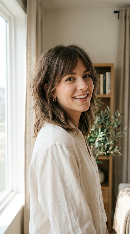 Choppy Layers with Side-Swept Bangs