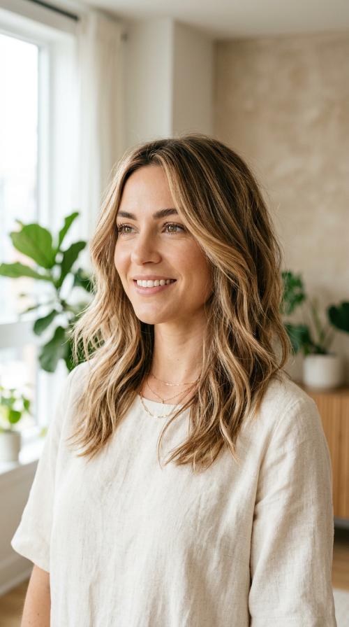Choppy Layers with Sun-Kissed Highlights